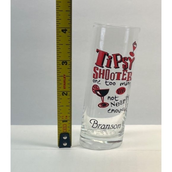 Tipsy Shooter Slanted Shot Glass Branson Missouri Souvenir One To Many - Picture 4 of 6